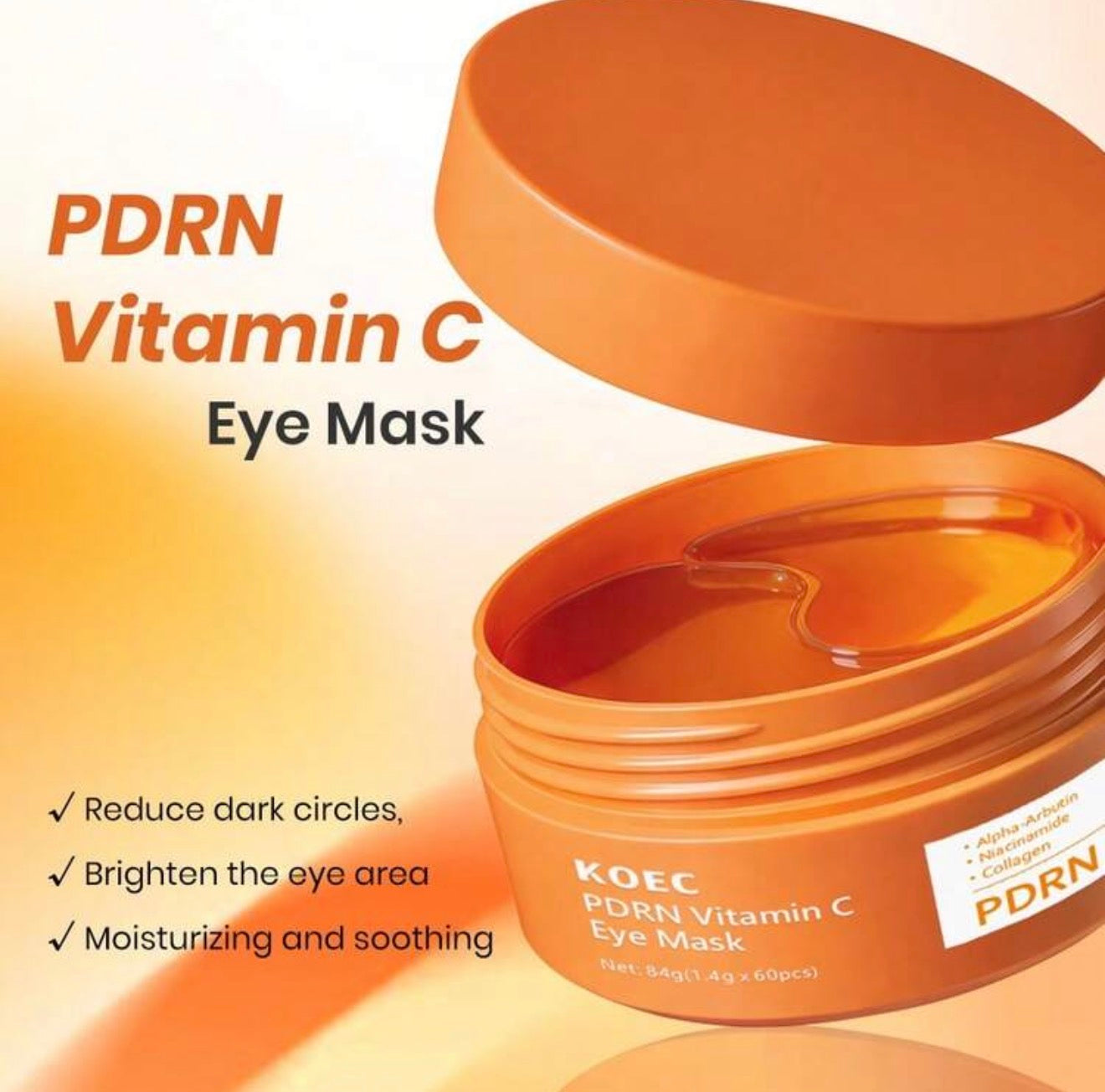 KOEC PDRN Vitamin C Under Eye Patches - 60 pieces