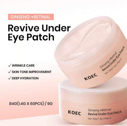 KOEC Retinal + Ginseng Revive Under Eye Patches - 60 pieces