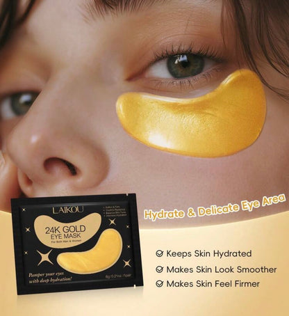 LAIKOU 24K Gold Eye Mask - 1 Pair