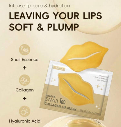 LAIKOU Korea Snail Collagen Lip Mask - Single Mask